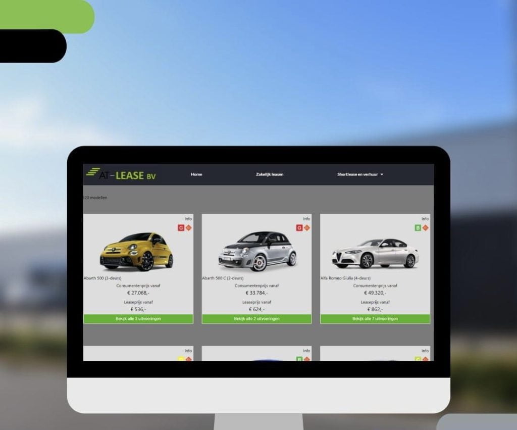 Zakelijke leaseauto samenstellen